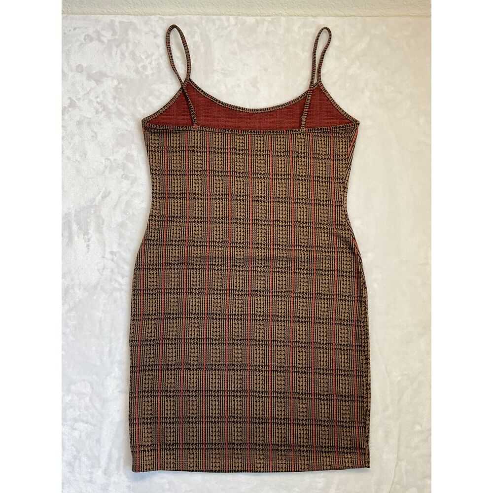 Popular 21 Women’s Plaid Spaghetti Strap Mini Dress; Y2K, 90’s; Sz. L